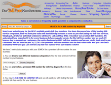 Tablet Screenshot of ourtollfree800number.com